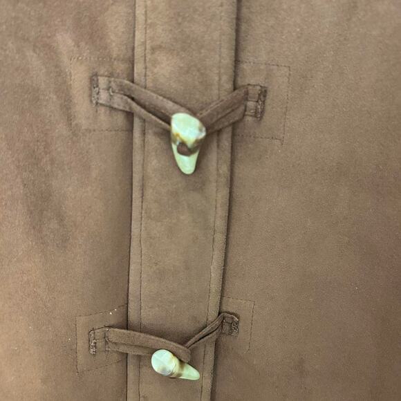 Ralph Lauren Brown faux suede sherpa jacket size S vintage - Picture 4 of 6